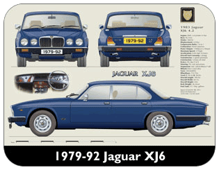 Jaguar XJ6 S3 1979-92 Place Mat, Medium